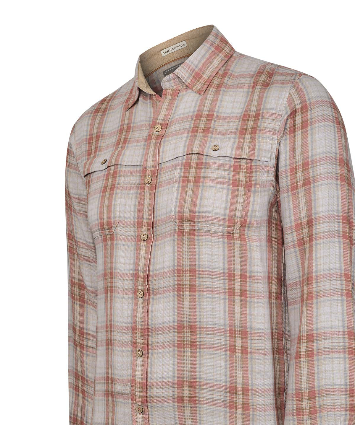 Camisa Algodón Orgánico Hombre Bradford Café Cuadrillé Rockford