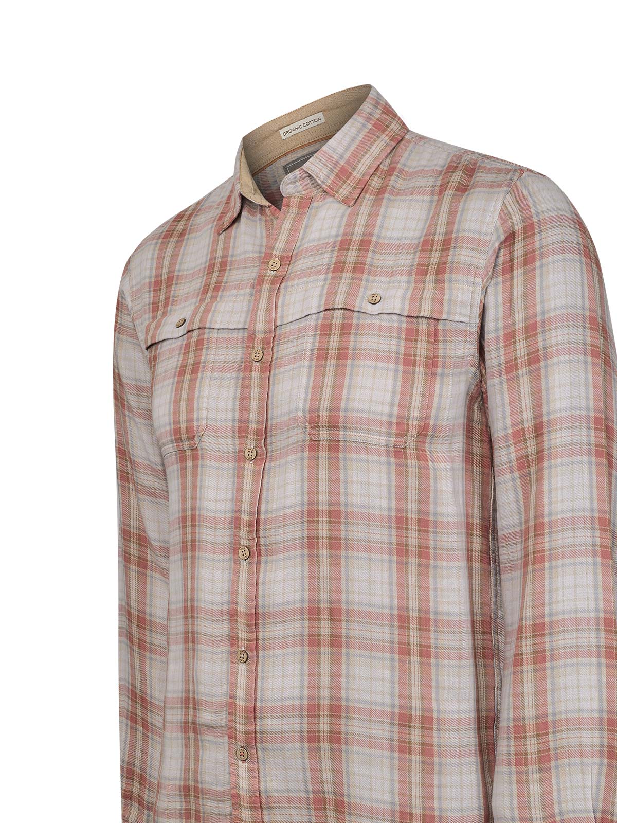 Camisa Algodón Orgánico Hombre Bradford Café Cuadrillé Rockford