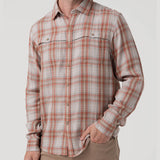Camisa Algodón Orgánico Hombre Bradford Café Cuadrillé Rockford