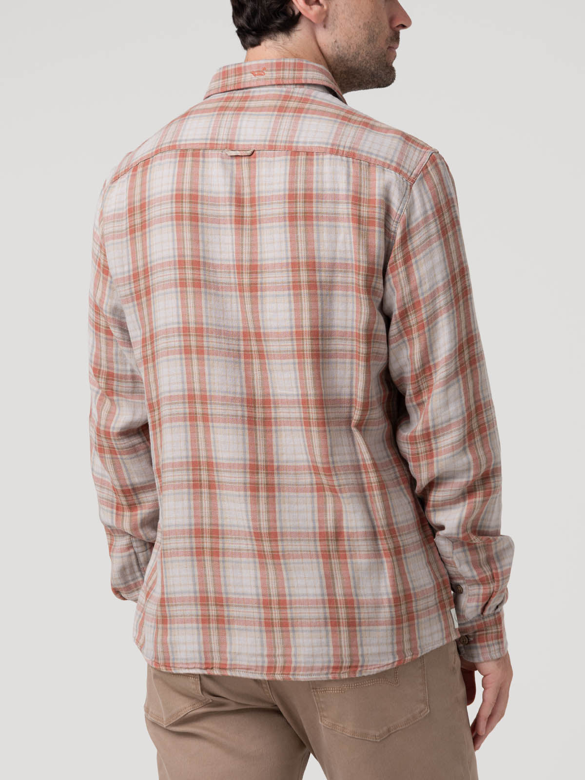 Camisa Algodón Orgánico Hombre Bradford Café Cuadrillé Rockford