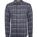 Camisa Algodón Orgánico Hombre Bradford Azul Cuadrillé Rockford