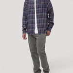Camisa Algodón Orgánico Hombre Bradford Azul Cuadrillé Rockford