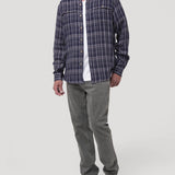 Camisa Algodón Orgánico Hombre Bradford Azul Cuadrillé Rockford