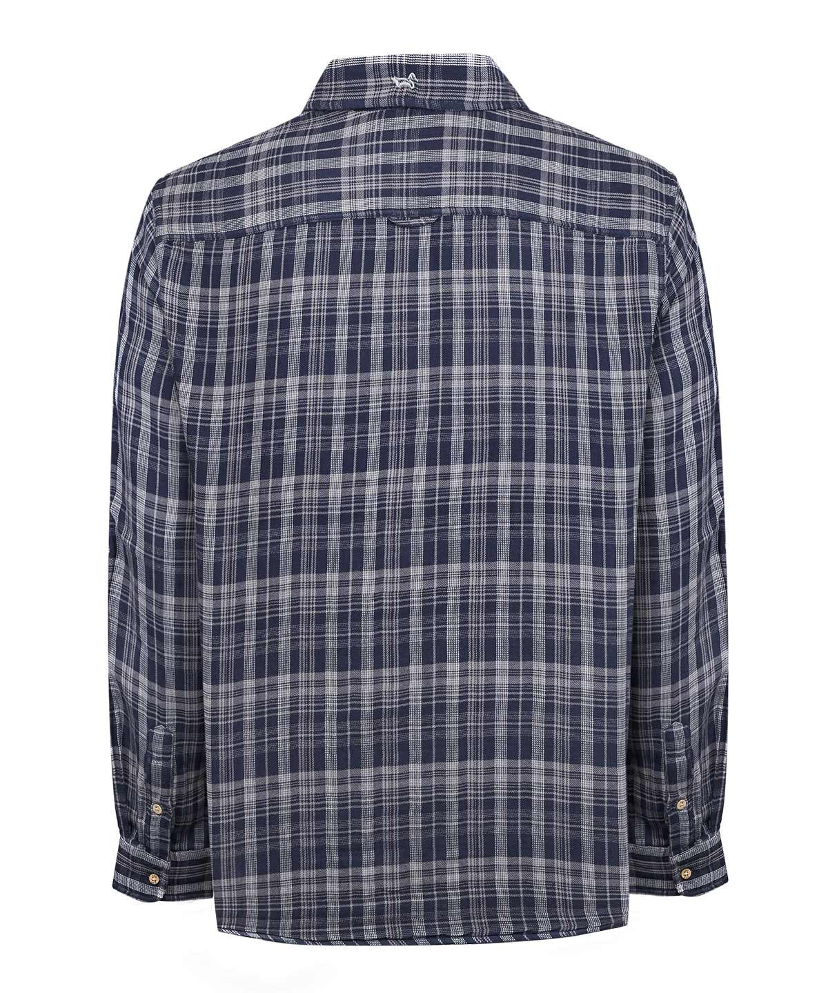 Camisa Algodón Orgánico Hombre Bradford Azul Cuadrillé Rockford
