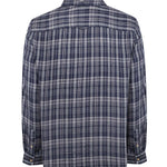Camisa Algodón Orgánico Hombre Bradford Azul Cuadrillé Rockford