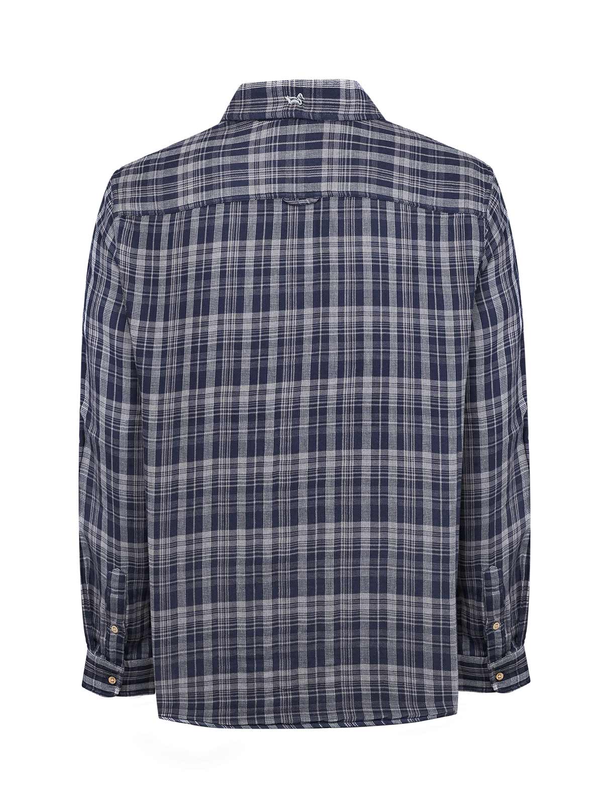 Camisa Algodón Orgánico Hombre Bradford Azul Cuadrillé Rockford