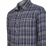 Camisa Algodón Orgánico Hombre Bradford Azul Cuadrillé Rockford