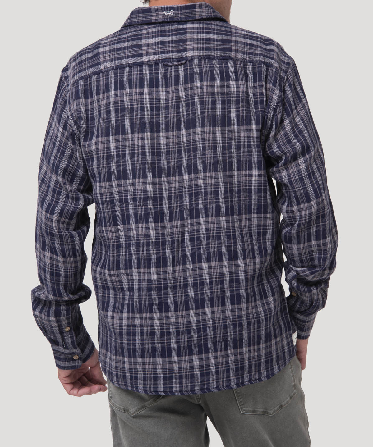 Camisa Algodón Orgánico Hombre Bradford Azul Cuadrillé Rockford