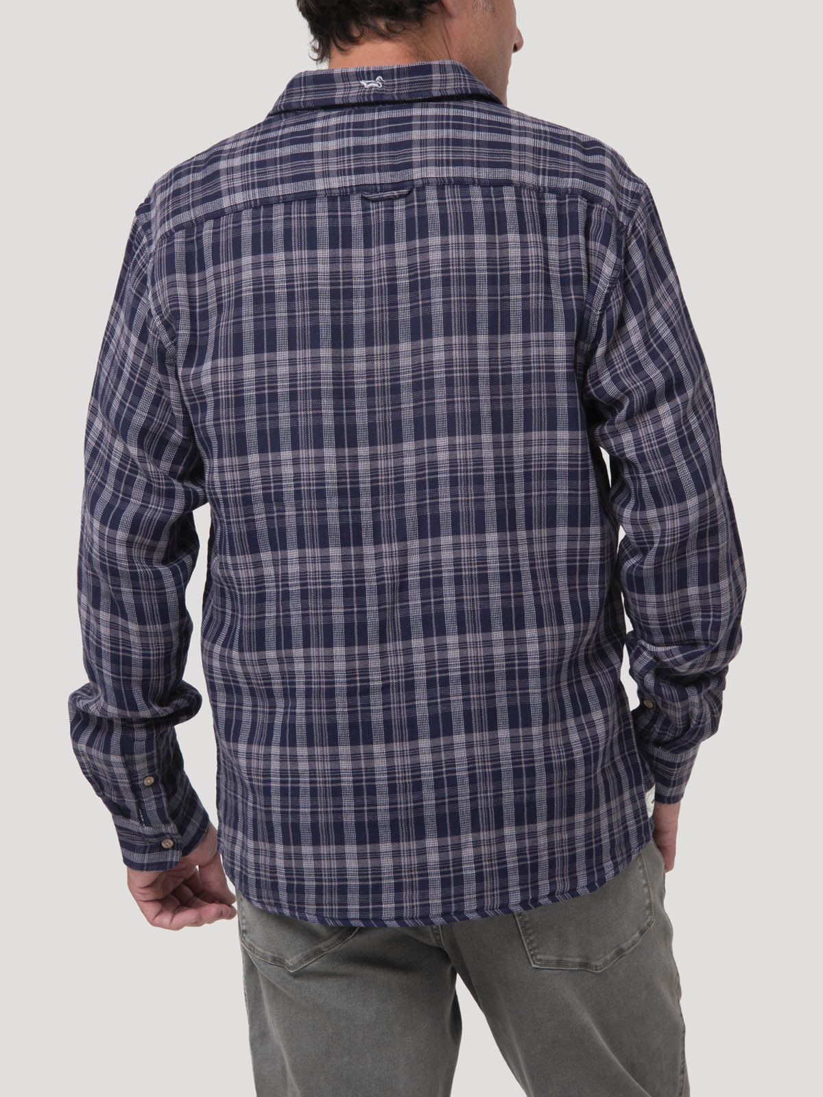 Camisa Algodón Orgánico Hombre Bradford Azul Cuadrillé Rockford