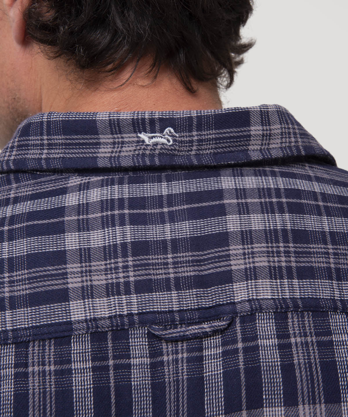 Camisa Algodón Orgánico Hombre Bradford Azul Cuadrillé Rockford