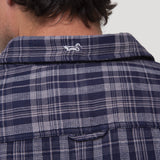 Camisa Algodón Orgánico Hombre Bradford Azul Cuadrillé Rockford