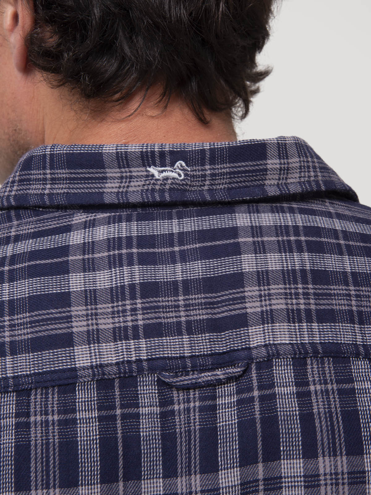 Camisa Algodón Orgánico Hombre Bradford Azul Cuadrillé Rockford