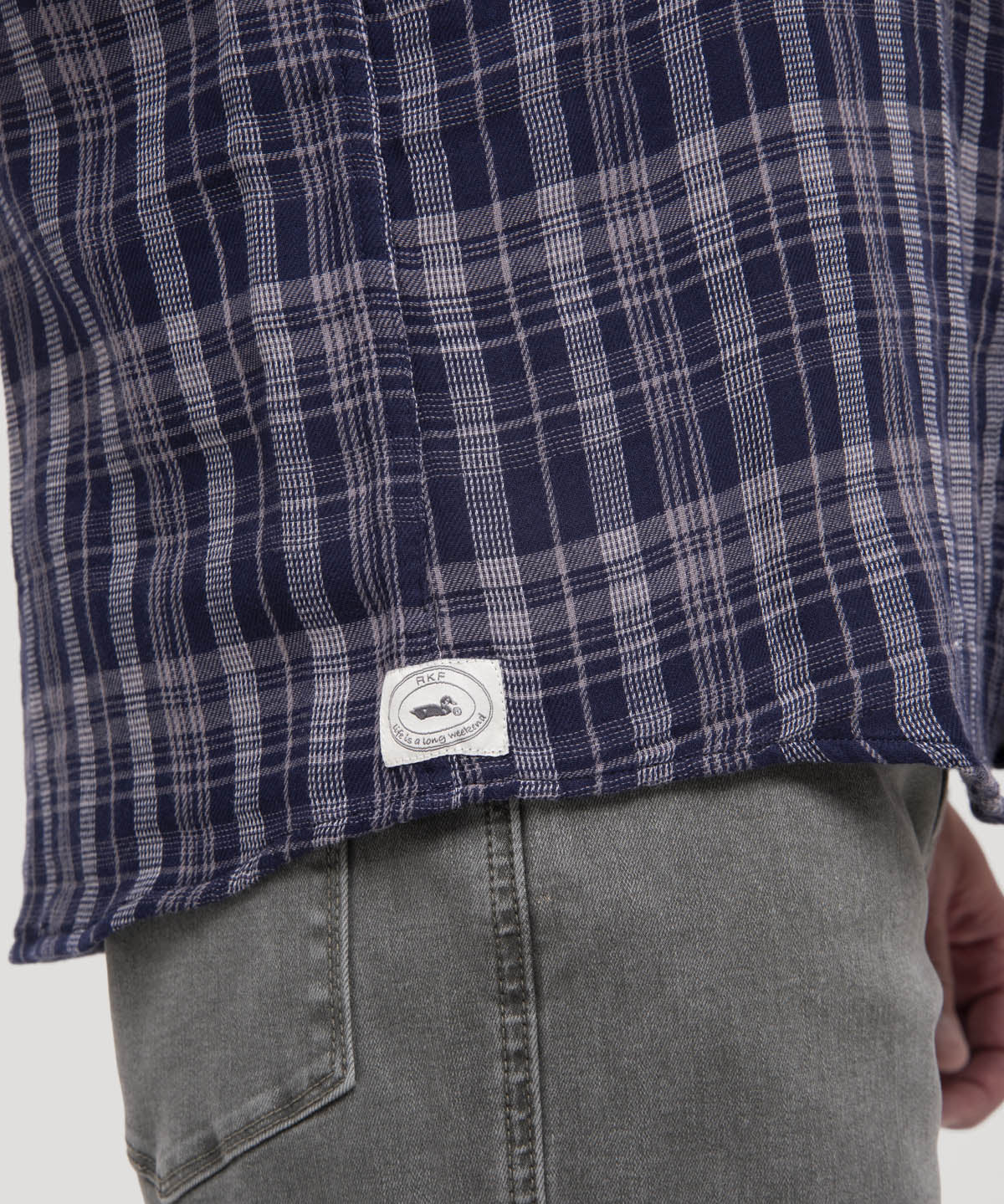 Camisa Algodón Orgánico Hombre Bradford Azul Cuadrillé Rockford