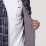 Camisa Algodón Orgánico Hombre Bradford Azul Cuadrillé Rockford