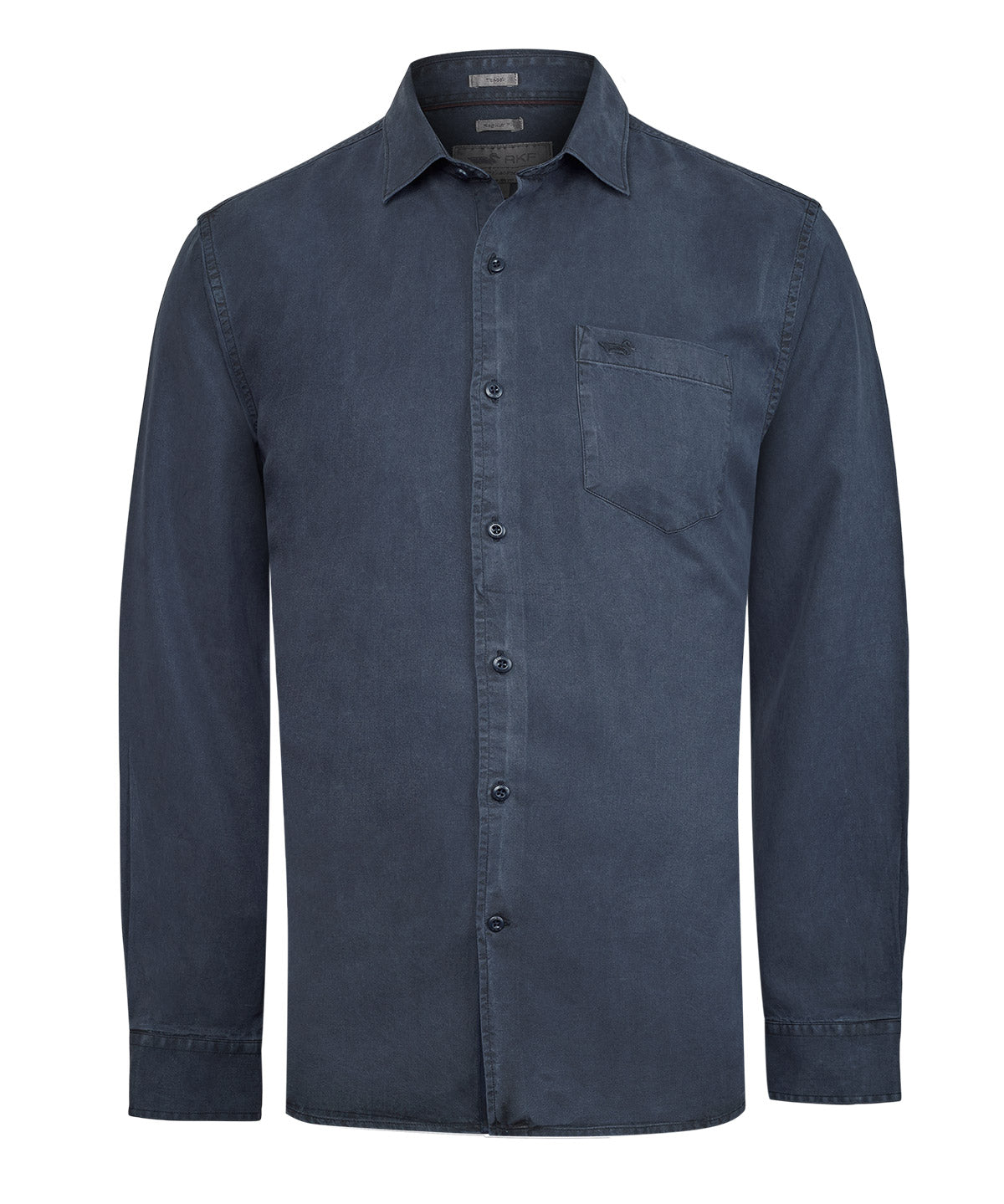 Camisa Tencel Hombre Tencel Azul Rockford