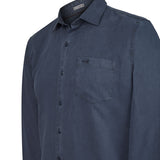 Camisa Tencel Hombre Tencel Azul Rockford