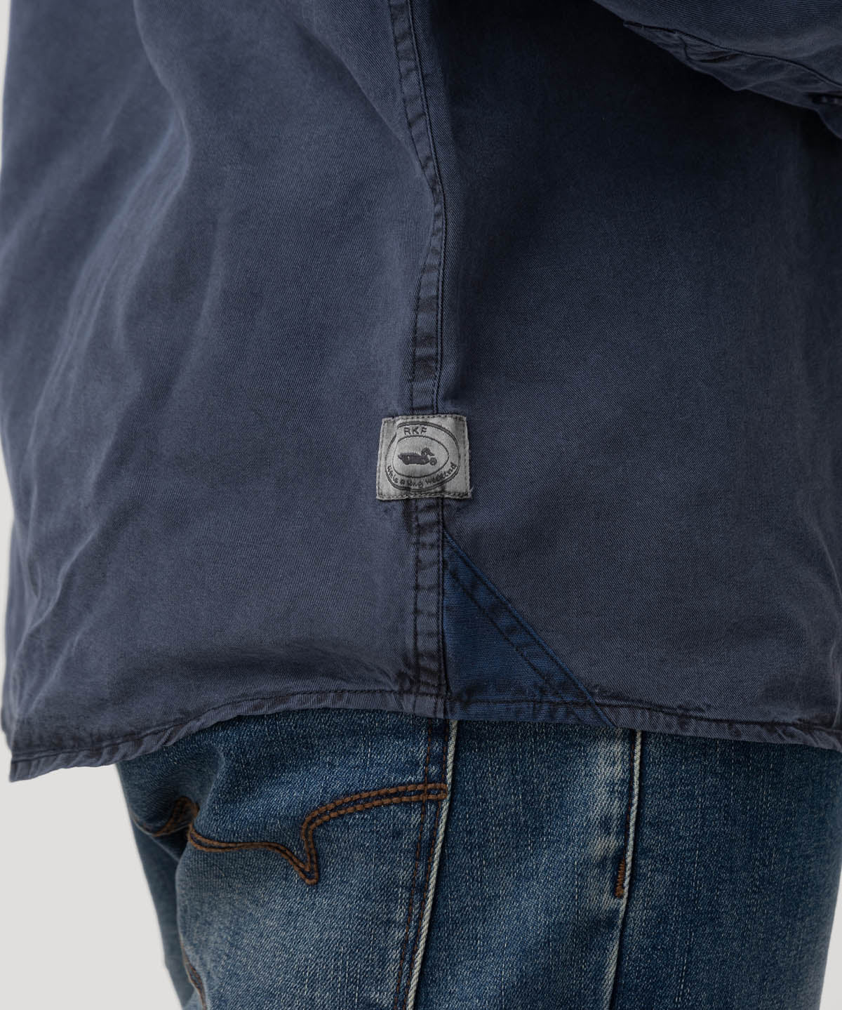 Camisa Tencel Hombre Tencel Azul Rockford