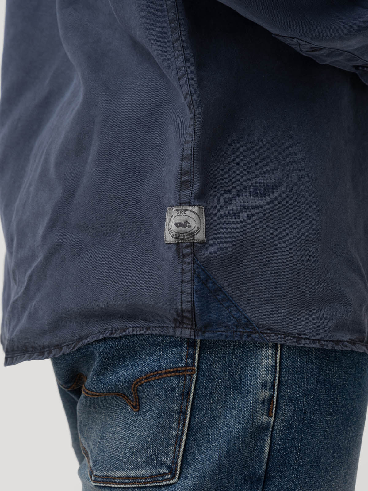 Camisa Tencel Hombre Tencel Azul Rockford