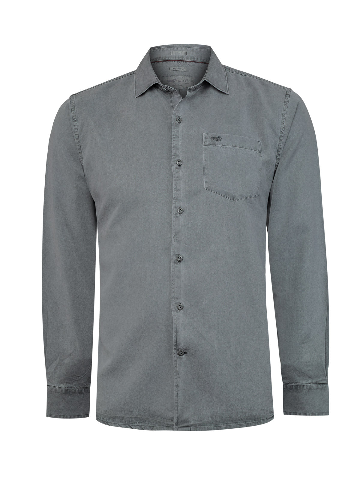 Camisa Tencel Hombre Tencel Gris Rockford