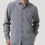 Camisa Tencel Hombre Tencel Gris Rockford