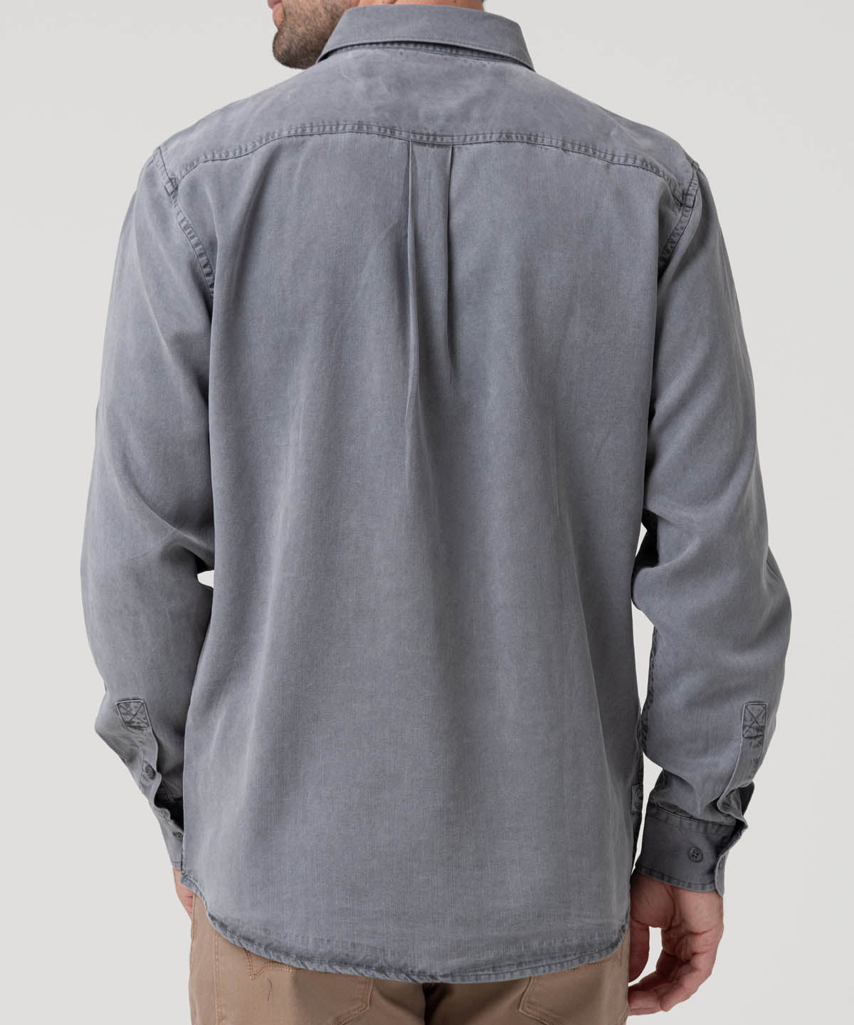 Camisa Tencel Hombre Tencel Gris Rockford