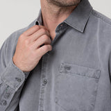 Camisa Tencel Hombre Tencel Gris Rockford