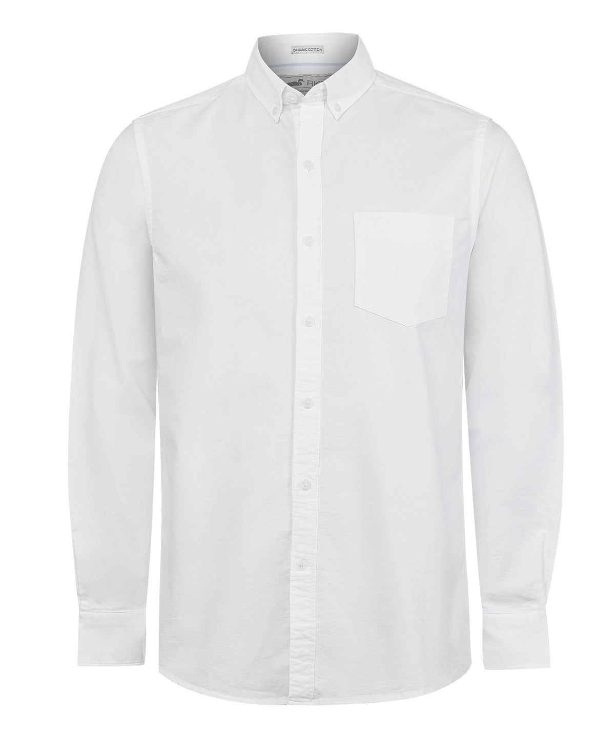 Camisa Algodón Orgánico Hombre Oxford Blanco Rockford
