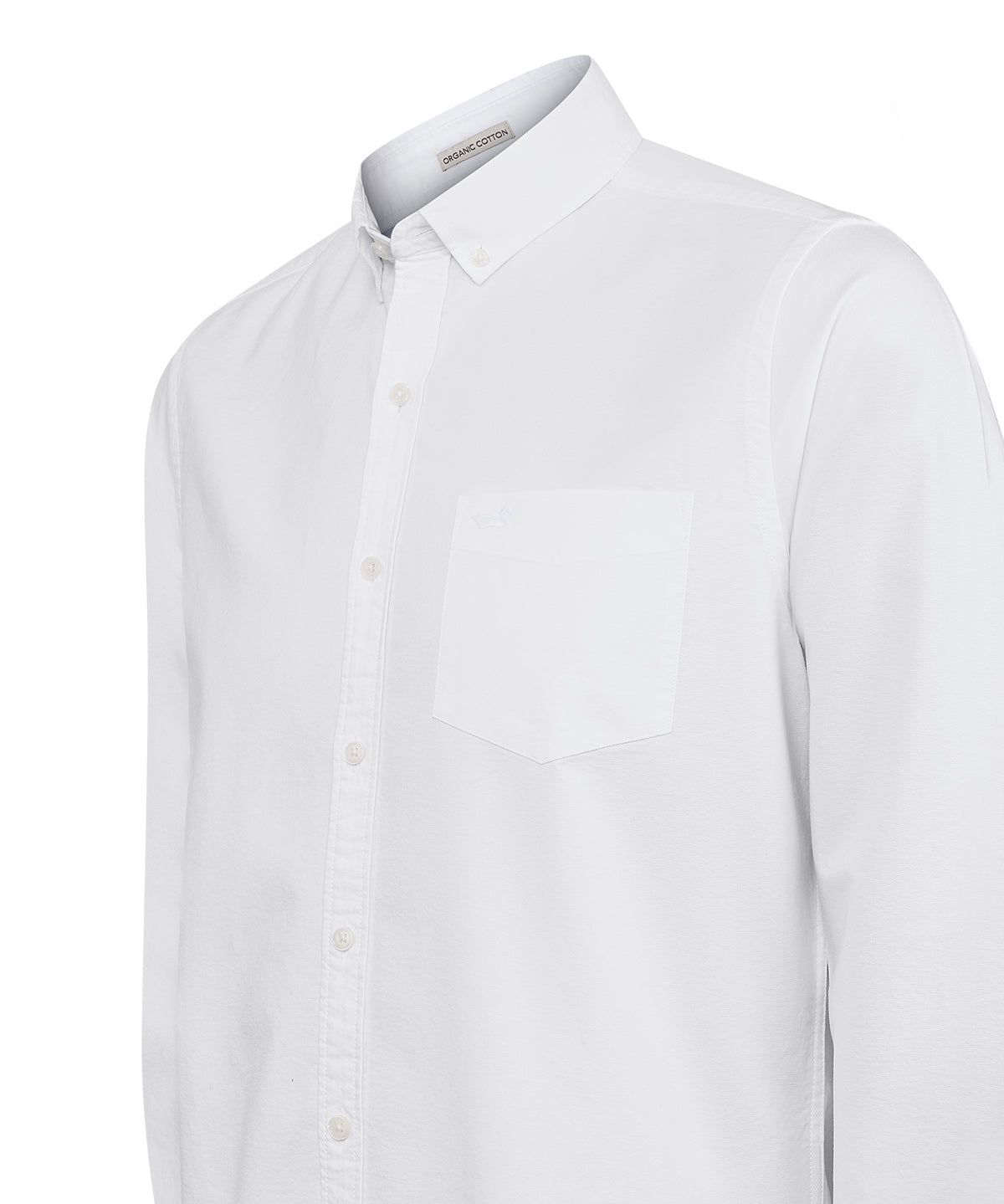 Camisa Algodón Orgánico Hombre Oxford Blanco Rockford