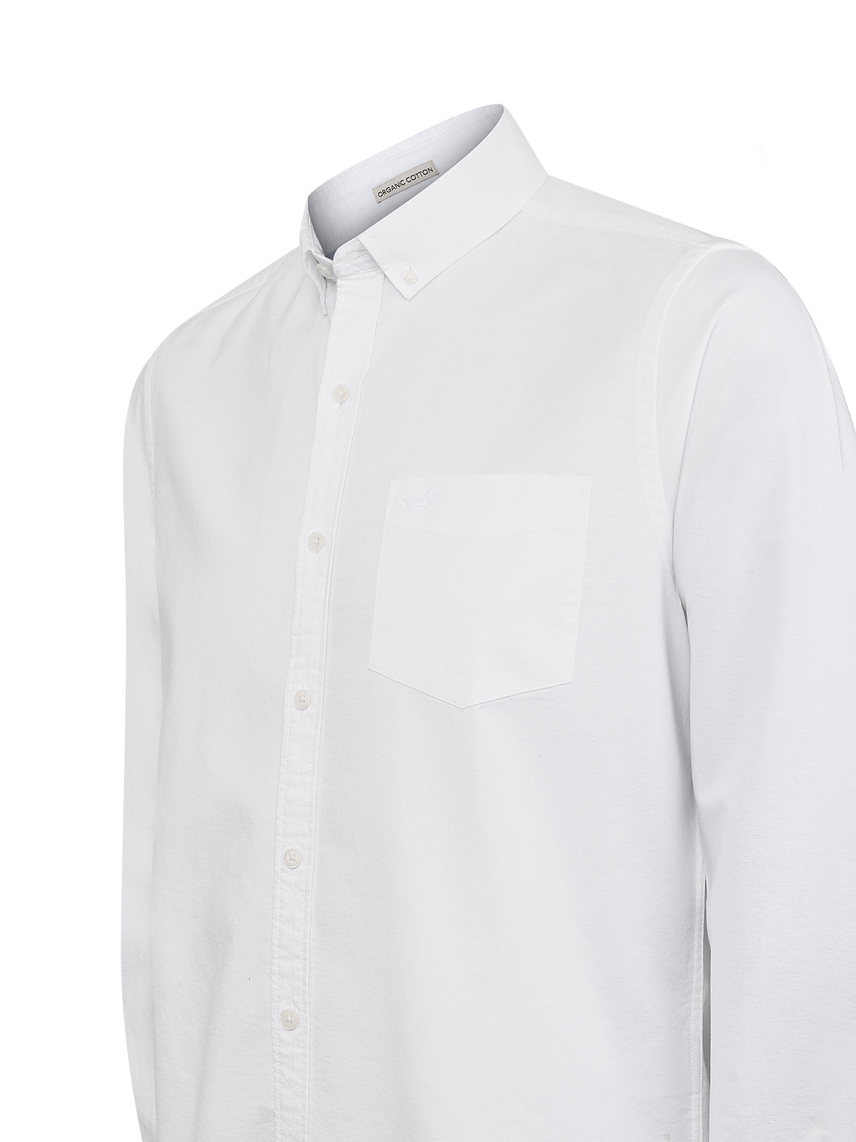 Camisa Algodón Orgánico Hombre Oxford Blanco Rockford