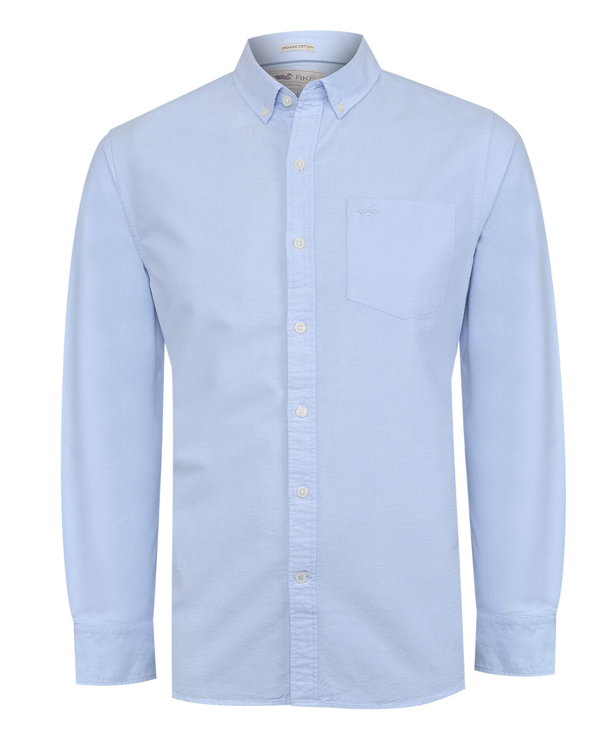 Camisa Algodón Orgánico Hombre Oxford Celeste Rockford