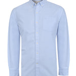 Camisa Algodón Orgánico Hombre Oxford Celeste Rockford