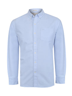 Camisa Algodón Orgánico Hombre Oxford Celeste Rockford