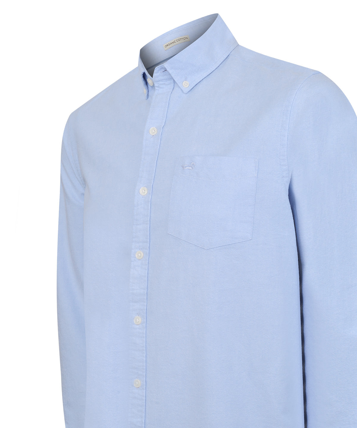 Camisa Algodón Orgánico Hombre Oxford Celeste Rockford