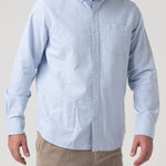 Camisa Algodón Orgánico Hombre Oxford Celeste Rockford