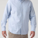 Camisa Algodón Orgánico Hombre Oxford Celeste Rockford