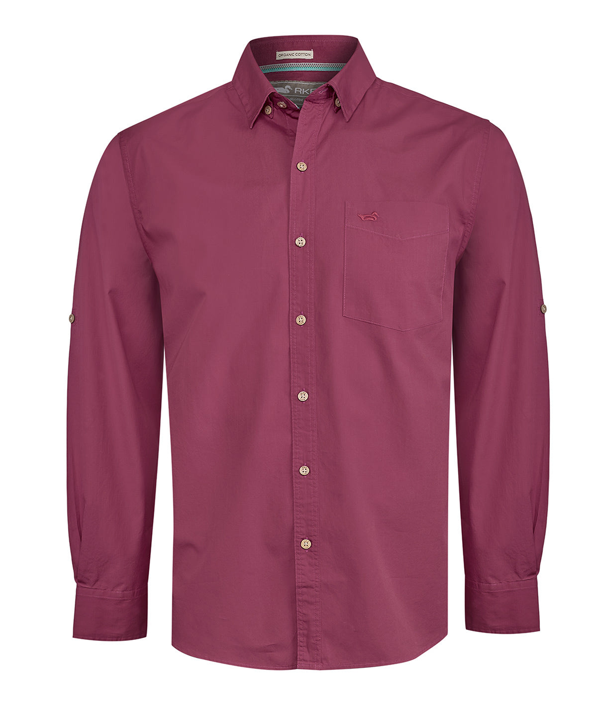 Camisa Algodón Orgánico Hombre Galiton Rojo Rockford