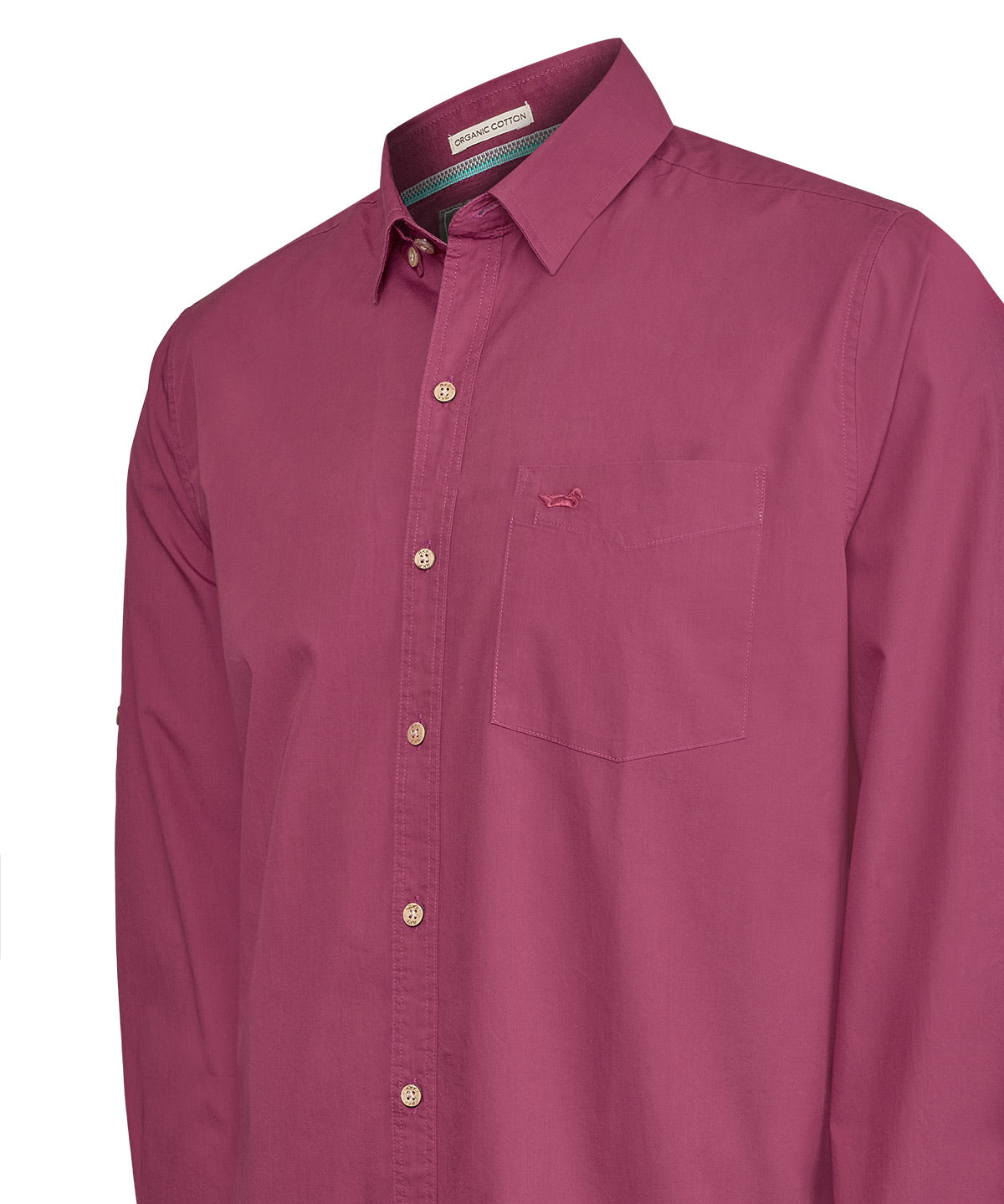 Camisa Algodón Orgánico Hombre Galiton Rojo Rockford