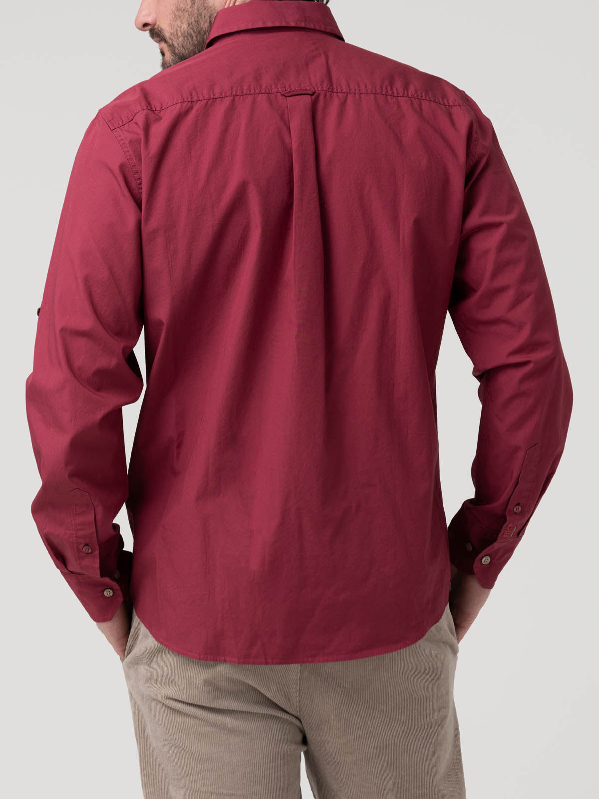 Camisa Algodón Orgánico Hombre Galiton Rojo Rockford