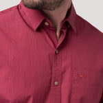 Camisa Algodón Orgánico Hombre Galiton Rojo Rockford