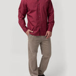 Camisa Algodón Orgánico Hombre Galiton Rojo Rockford