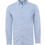 Camisa Algodón Orgánico Hombre Galiton Celeste Rockford
