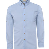 Camisa Algodón Orgánico Hombre Galiton Celeste Rockford