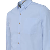 Camisa Algodón Orgánico Hombre Galiton Celeste Rockford