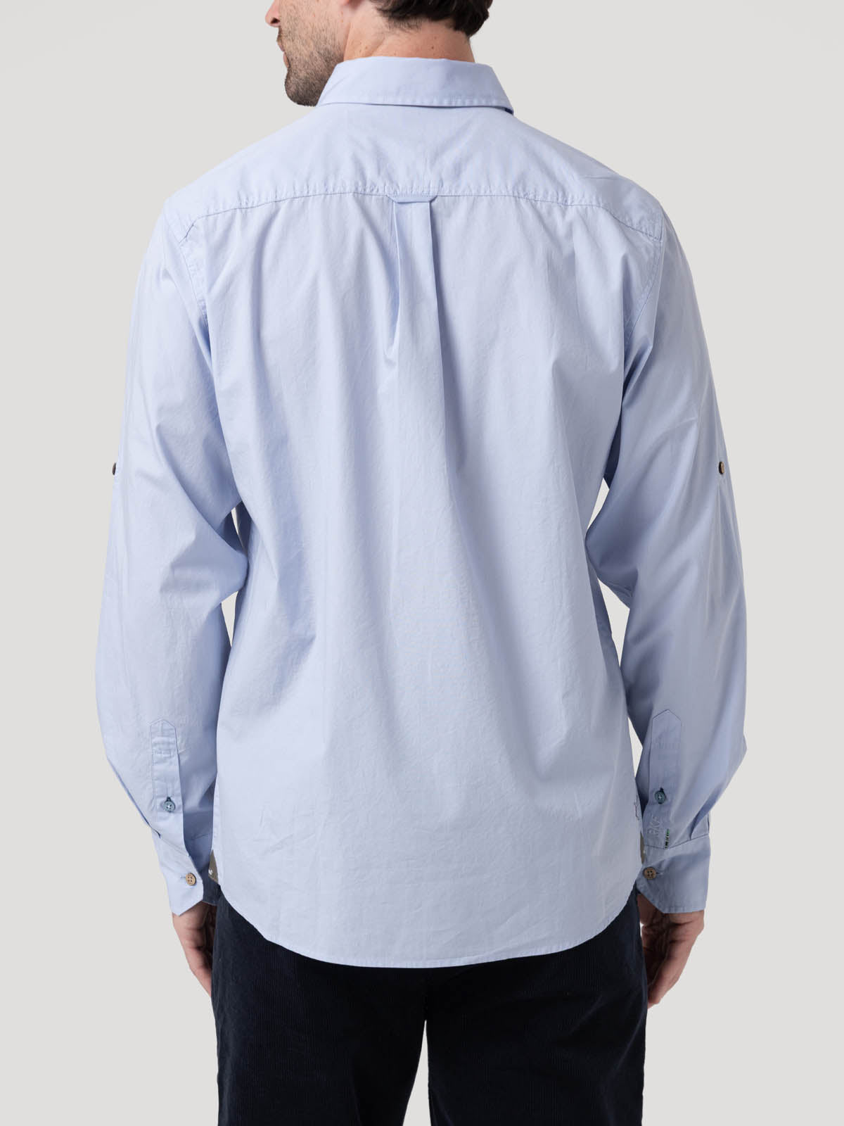 Camisa Algodón Orgánico Hombre Galiton Celeste Rockford