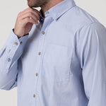 Camisa Algodón Orgánico Hombre Galiton Celeste Rockford