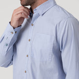 Camisa Algodón Orgánico Hombre Galiton Celeste Rockford