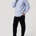 Camisa Algodón Orgánico Hombre Galiton Celeste Rockford