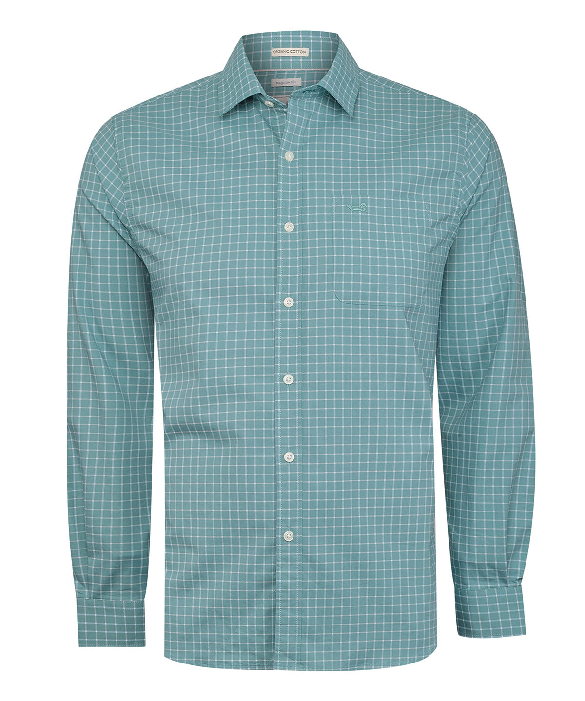 Camisa Algodón Orgánico Hombre Mild Verde Cuadrillé Rockford