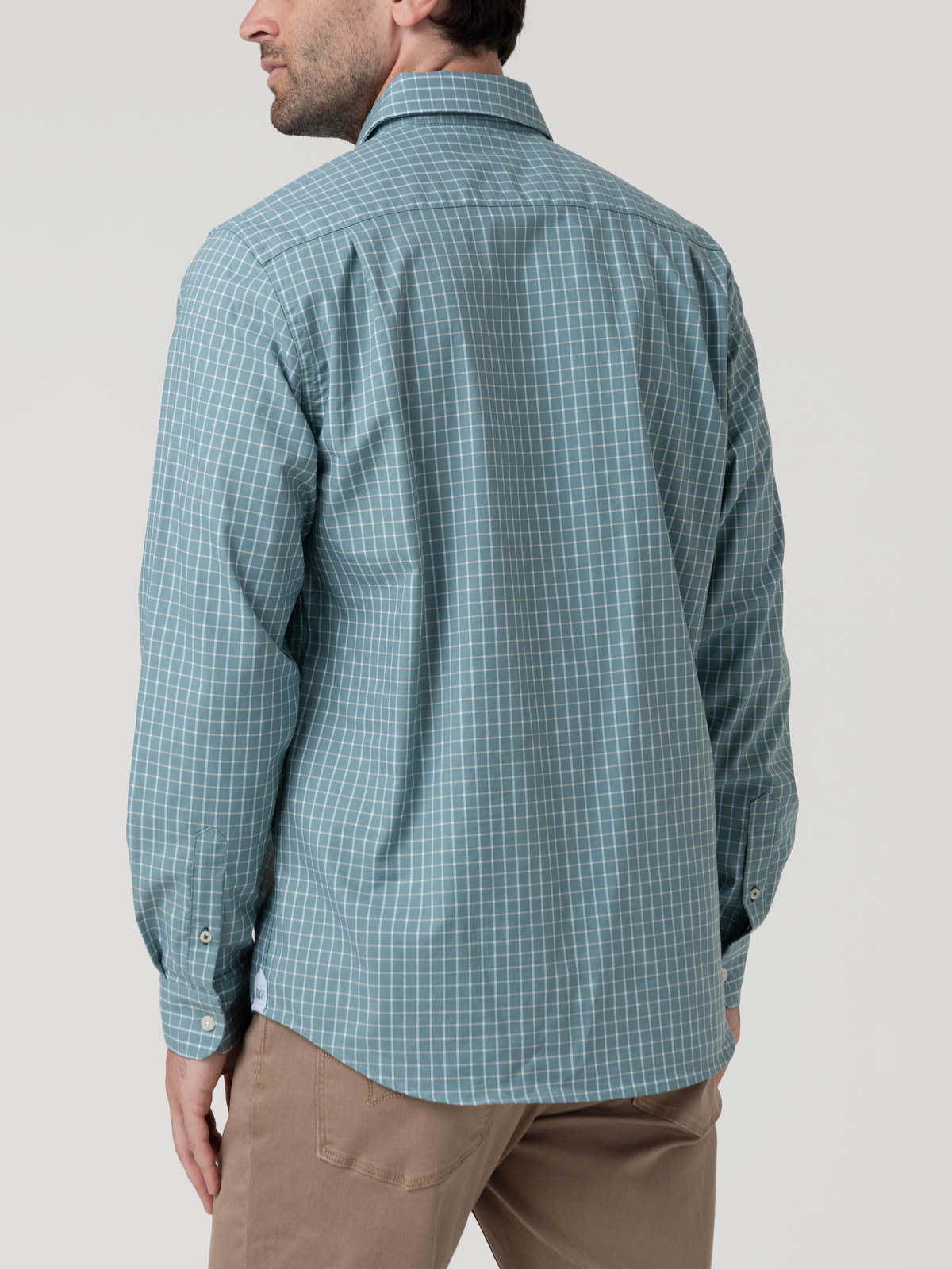 Camisa Algodón Orgánico Hombre Mild Verde Cuadrillé Rockford