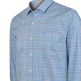 Camisa Algodón Orgánico Hombre Mild Azul Cuadrillé Rockford